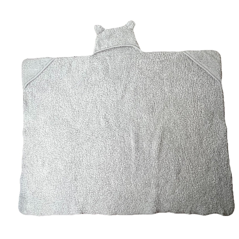 Ugg Hooded Sherpa Kids Throw Blanket Gray 40"Wx50"L  Soft Preowned - Picture 5 of 6